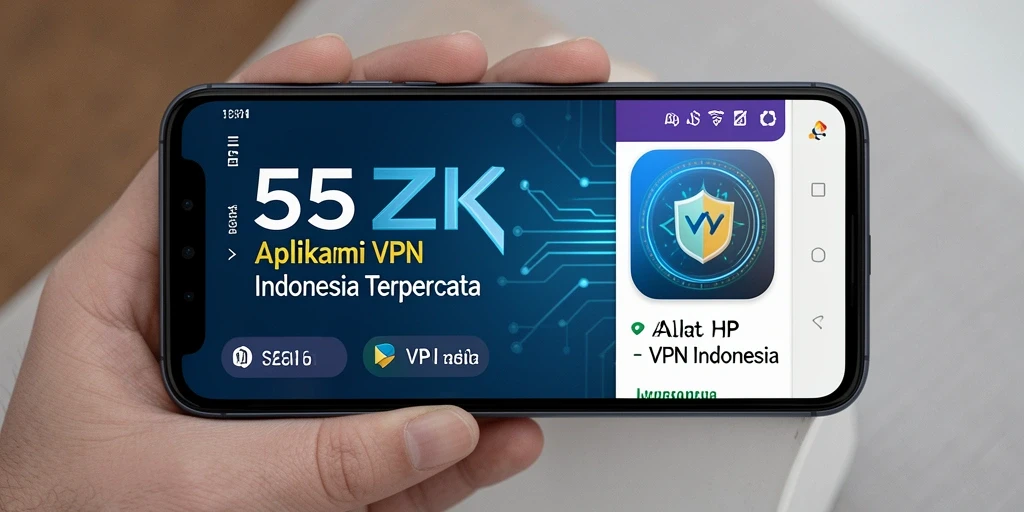 Tampilan antarmuka canggih aplikasi 555ZK untuk VPN Indonesia.