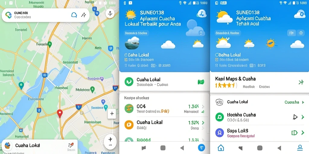 Tampilan antarmuka aplikasi Cuaca Lokal SUNEO138 yang informatif.